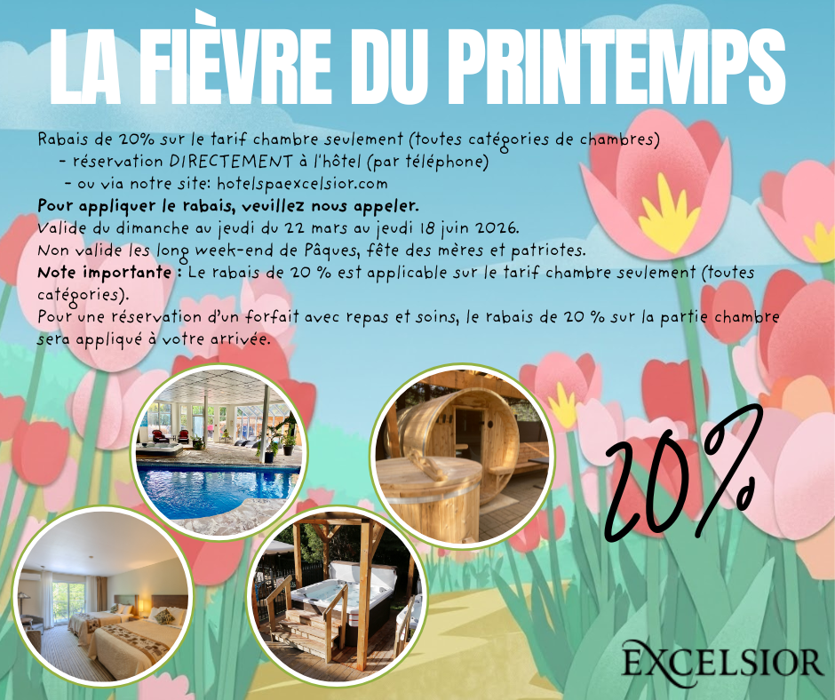 Promotion Février 2026 - Hôtel Spa Excelsior